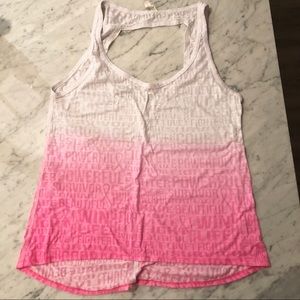 Pink ombré athletic tank top Breast cancer